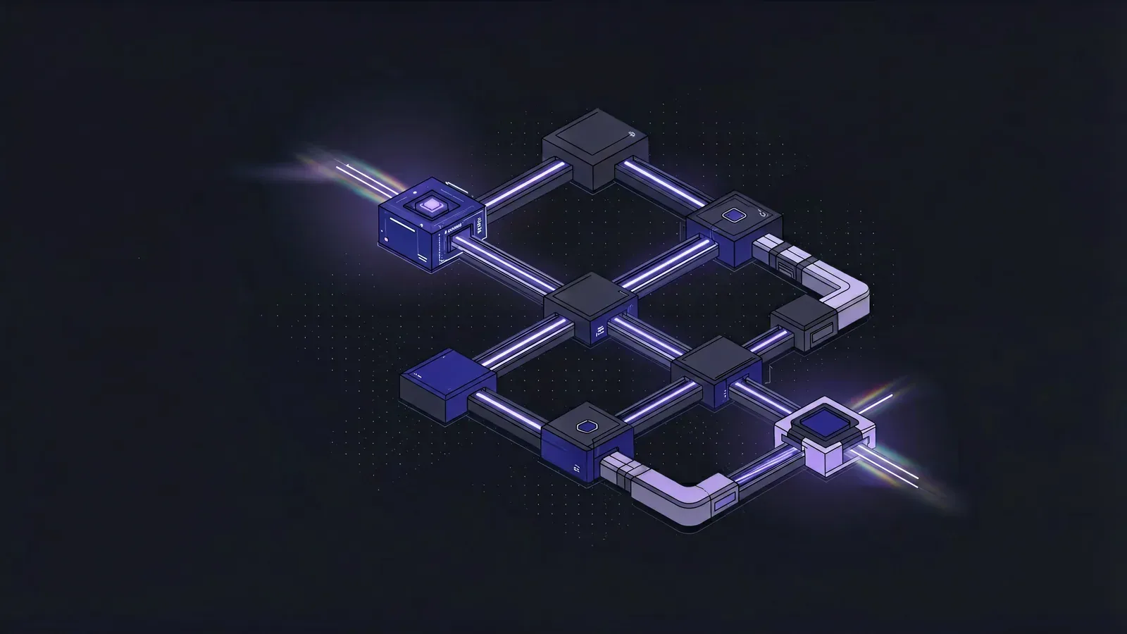 A live signal path branches at a fault node into three clear fallback routes before rejoining at a verification node